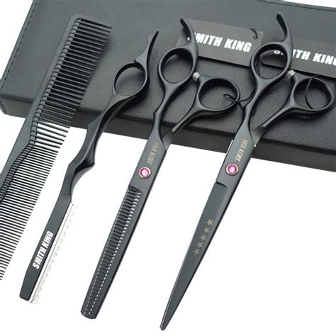 Smith King Stainless Steel Professional Barber Shears Set, 6-Piece