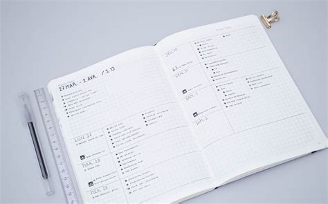 minimal bullet journal horizontal weekly layout | Bullet journal ...