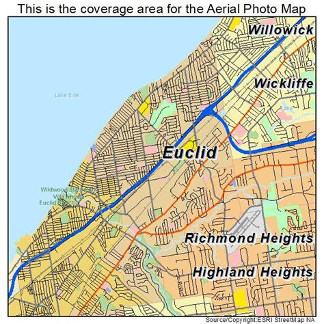 Aerial Photography Map of Euclid, OH Ohio