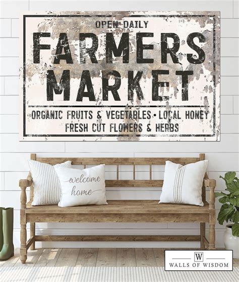 Chippy Farmers Market Farmhouse Wall Art Canvas Print – Walls of Wisdom