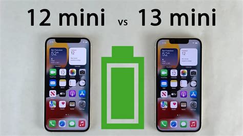 iPhone 13 mini vs 12 mini Battery Life DRAIN Test - YouTube