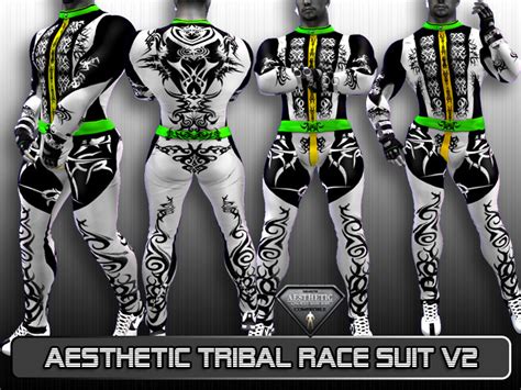 Second Life Marketplace - MODERN DESIGNS -TRIBAL RACE SUIT V2 Aesthetic