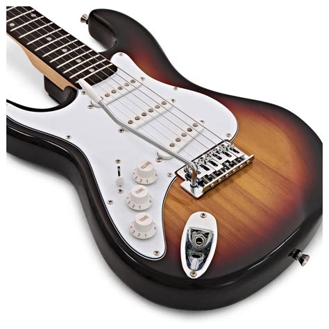 3/4 LA Left Handed Electric Guitar by Gear4music, Sunburst - B-Stock ...