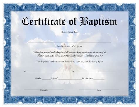 Baptism certificate free printable – Artofit