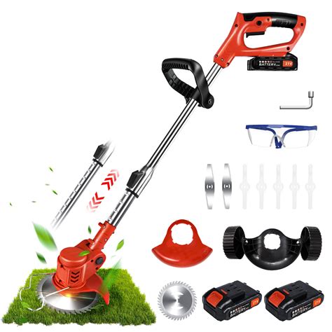 Buy Cordless Weed Wacker Brush Cutter Battery Powered, Suncanri 21V ...