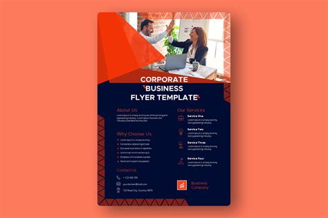 Free Google Slides Corporate Business Flyer Template PowerPoint