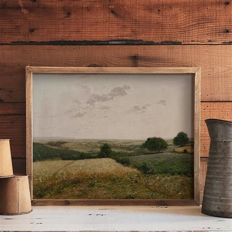 Farmhouse Wall Art / Summer Landscape Painting / Country Decor Art ...