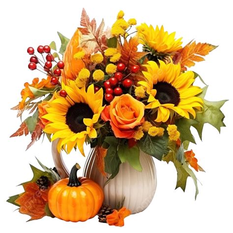 Autumn Floral Bouquet With Sunflowers And Physalis Vase For Halloween ...