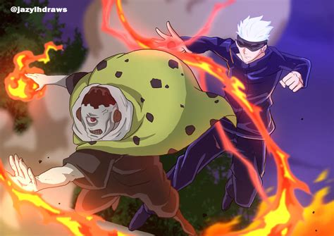 Jujutsu Kaisen Gojo vs Jogo by JazylH on DeviantArt