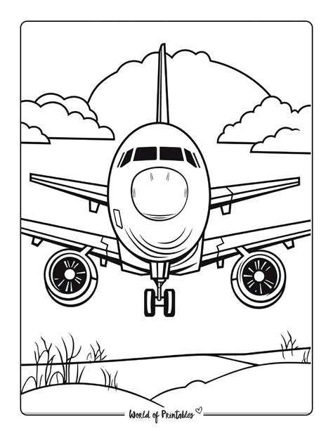 Printable Airplane Coloring Pages | Airplane coloring pages, Coloring ...