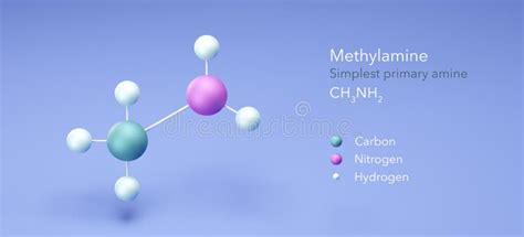 Methylamine, Molecular Structures, Ch3nh2, 3d Model, Structural ...