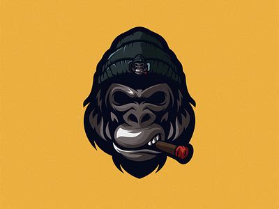 gorilla logo design illustration by over_designnn on Dribbble