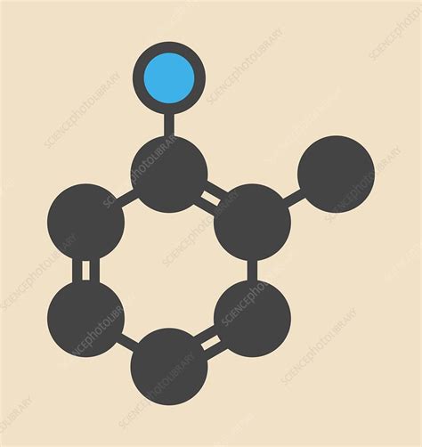 Toluidine molecule - Stock Image - F012/6203 - Science Photo Library