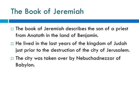 PPT - The Book of Jeremiah PowerPoint Presentation, free download - ID ...