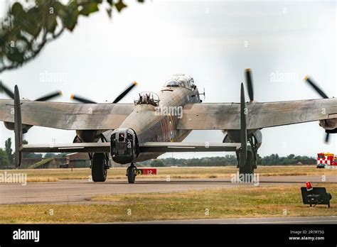 The Lancaster departs RAF Coningsby as the Battle of Britain memorial ...