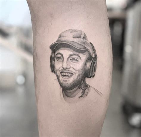 Mac tattoo I did 🤍 Rip mac. Ig @brittnaami? : r/MacMiller