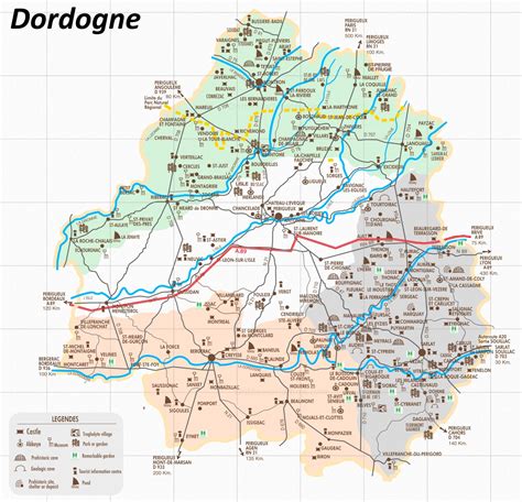 Dordogne River Valley Map