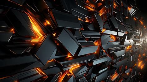 HD 3D Abstract colorful black and gold gaming wallpaper with sharp ...