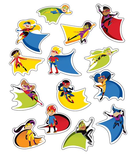 Buy Carson Dellosa 42-Piece Superhero Kid Bulletin Board Cutouts, Super ...