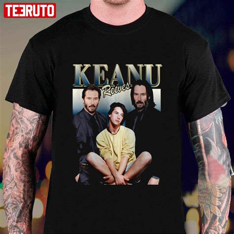 Actor Keanu Reeves Best Retro Graphic Unisex T-shirt - Teeruto