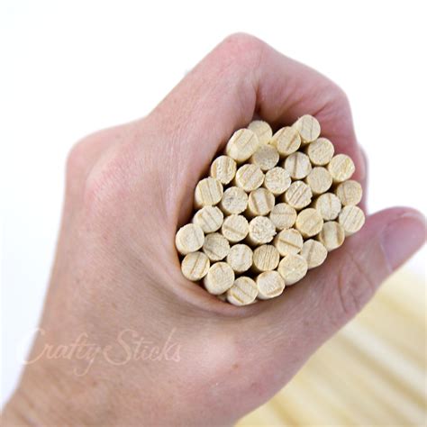 Round Wooden Dowels, 1/4 x 36 Inch, CraftySticks Outlet