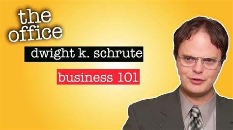 Dwight K. Schrute: Business 101 - The Office US | Business 101, The ...