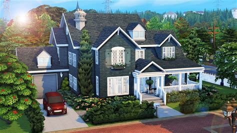 Large 6 Sim Family Home || The Sims 4: Speed Build - YouTube