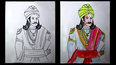 raja ka chitra / how to draw a king / raja drawing / king drawing ...