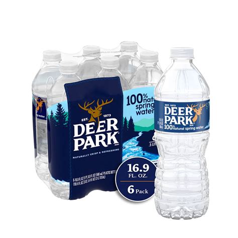 DEER PARK Brand 100% Natural Spring Water, 16.9-ounce plastic bottle ...