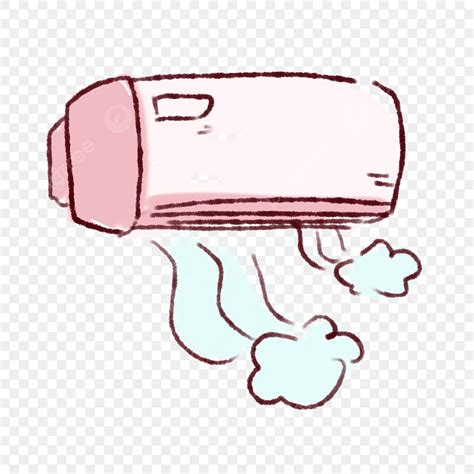 Cold Wind Blowing Air Conditioner Cartoon Hand Drawn, Cold Wind, Cool ...