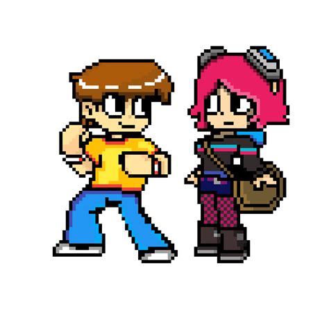 Scott Pilgrim Pixel Art Template