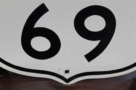 Kansas US Route 69 Highway Reflective Sign For Sale at 1stDibs