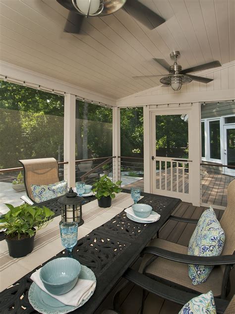 Screened back porch designed and built by Atlanta Decking & Fence ...