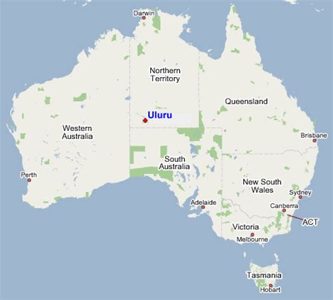 Australia Map Uluru