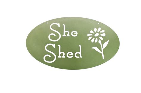 Metal She Shed Garden Sign 18 Inches Wide