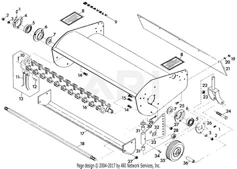 Gravely 885008 (000101 - 000172) 32" Flail Mower Prof 2 Wheel Tractor ...