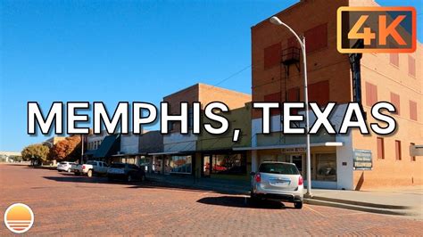 Memphis, Texas, USA in Hall County. An UltraHD 4K Real Time Driving ...