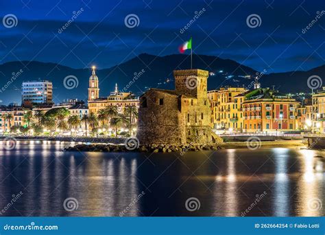 Castle on the Sea in Rapallo Stock Photo - Image of europe, bastion ...