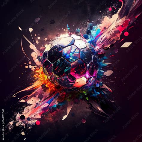 Colorful abstract soccer background. Soccer poster. Football background ...