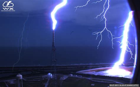 NASA's Rocket Pad Hit By Lightning - Right Beside 322 Feet Tall Moon Rocket