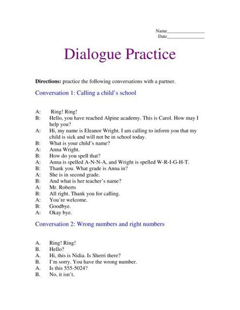 Dialogue Practice - English for Everyone