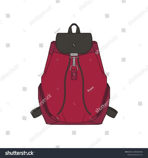 Backpack Full Color Vector Backpack Sketch Stock Vector (Royalty Free ...