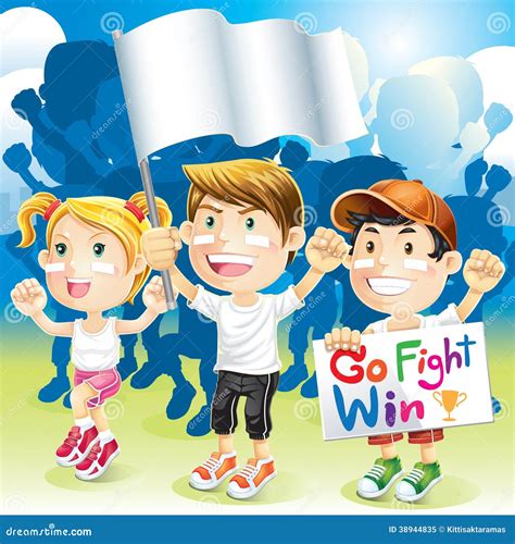 Kids Cheering Stock Illustrations – 670 Kids Cheering Stock ...