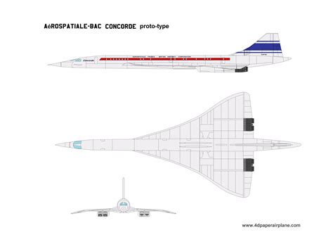 Aérospatiale/BAC Concorde (early model) | Paper airplanes, Concorde, Paper