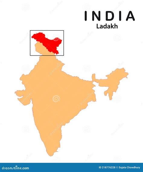 Ladakh Map District Map of Ladakh. Ladakh Map with District and Capital ...