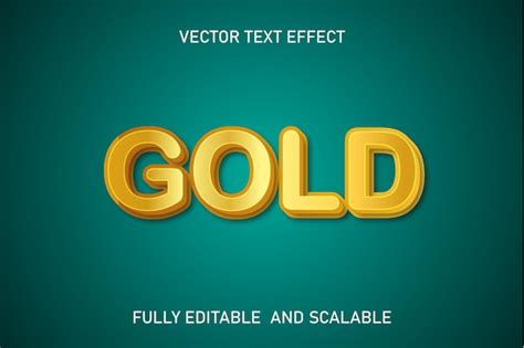 Premium Vector | Gold 3d editable text effect premium vector with ...