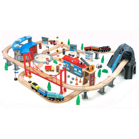 100pc Mountain Train Set with Roundhouse – Maxim Enterprise