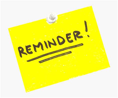 Reminder Clip Art, HD Png Download , Transparent Png Image - PNGitem