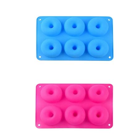 DPTALR 2PCS Silicone Donut Baking Pan Silicone Donut Molds Donut Tray ...