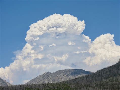 Pyrocumulus clouds dominated the skies over RMNP early this week ...